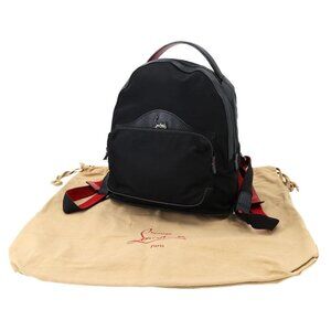 Christian Louboutin BackLoubi Backpack Nylon Black 1185168 Purse 90282981